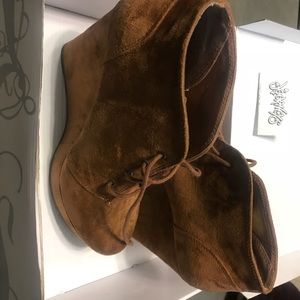 Brown Wedge booties